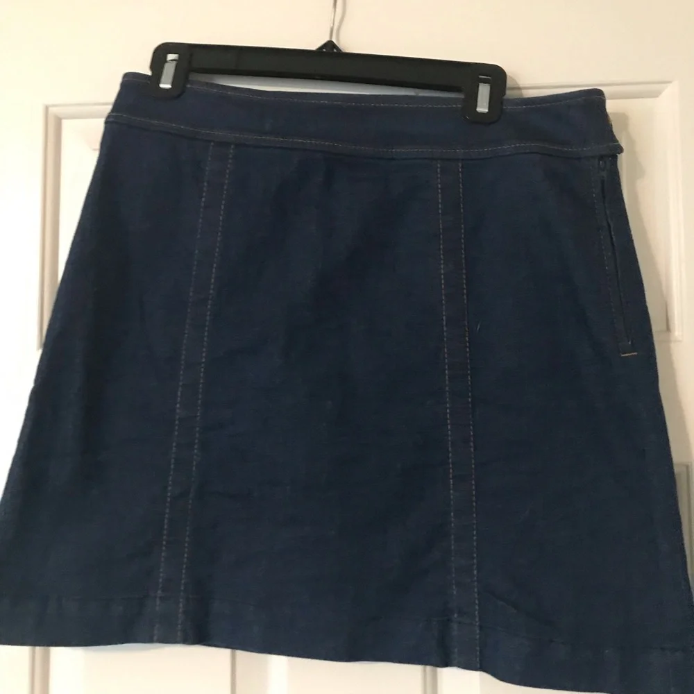 LOFT stretch Jean mini skirt (a-line), size 30 - Picture 1 of 2